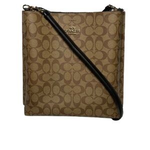 Coach Tan Signature Bucket Crossbody Bag